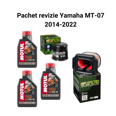 Pachet revizie Yamaha MT-07 2014-2022 Motul 7100 Filtre HifloFiltro