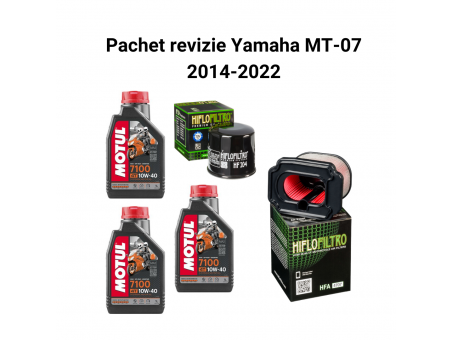 Pachet revizie Yamaha MT-07 2014-2022 Motul 7100 Filtre HifloFiltro