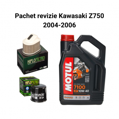 Pachet revizie Kawasaki Z750, Z1000 2004-2006 Motul 7100 Filtre HifloFiltro