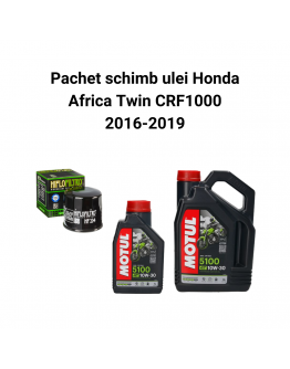 Pachet schimb ulei Honda African Twin CRF1000 2016-2019, Motul 5100 Filtre HifloFiltro