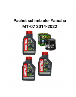 Pachet schimb ulei Yamaha MT-07 2014-2022, Motul 5100 Filtre HifloFiltro