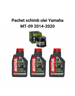 Pachet schimb ulei Yamaha MT-09 2014-2022, Motul 5100 Filtre HifloFiltro