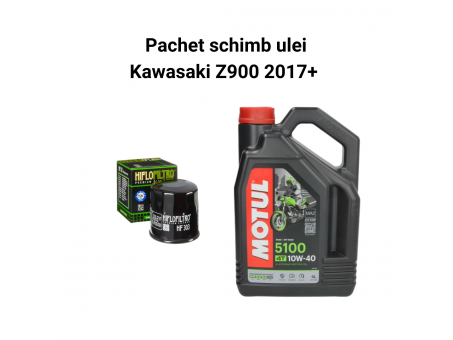 Pachet schimb ulei Kawasaki Z900 2017+, Motul 5100 Filtre HifloFiltro