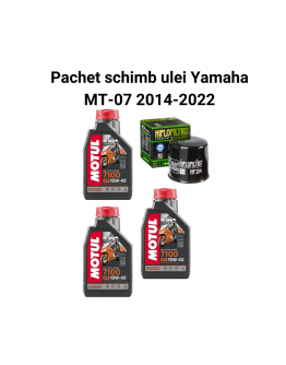 Pachet schimb ulei Yamaha MT-07 2014-2022, Motul 7100 Filtre HifloFiltro