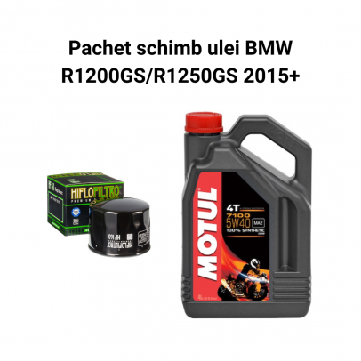 Pachet schimb ulei BMW R1200GS/R1250GS 2015+,  Motul 7100, filtre HifloFiltro