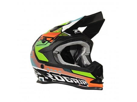 Casca Copii PROGRIP PG3009 Junior/Kid - Verde Fluo/Portocaliu/Negru