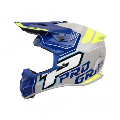 Casca cross-enduro PROGRIP PG3080 ADVENTURE 2024/06 - Albastru/Gri/Galben fluor