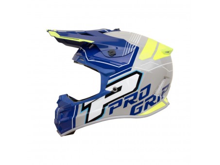 Casca cross-enduro PROGRIP PG3080 ADVENTURE 2024/06 - Albastru/Gri/Galben fluor