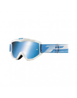 Ochelari cross-enduro PROGRIP GOGGLES PG3201 ATZAKI FL - Alb/Albastru