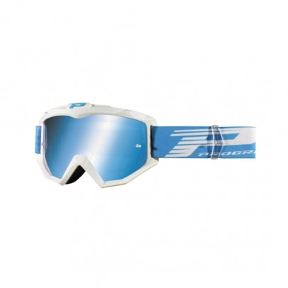 Ochelari cross-enduro PROGRIP GOGGLES PG3201 ATZAKI FL - Alb/Albastru