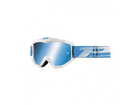 Ochelari cross-enduro PROGRIP GOGGLES PG3201 ATZAKI FL - Alb/Albastru