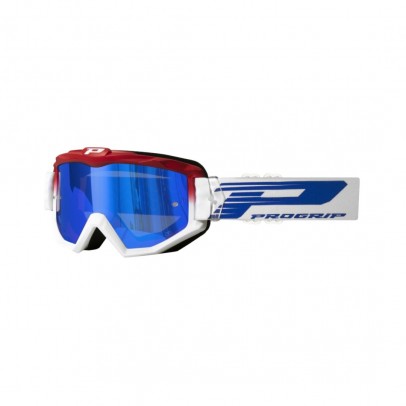 Ochelari cross-enduro PROGRIP GOGGLES PG3201 ATZAKI FL - Rosu/Alb