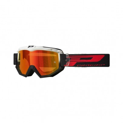 Ochelari cross-enduro PROGRIP GOGGLES PG3201 ATZAKI FL - Alb/Negru