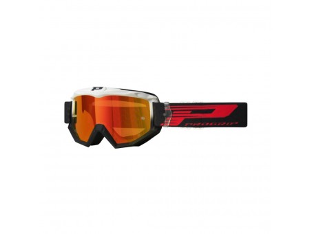 Ochelari cross-enduro PROGRIP GOGGLES PG3201 ATZAKI FL - Alb/Negru