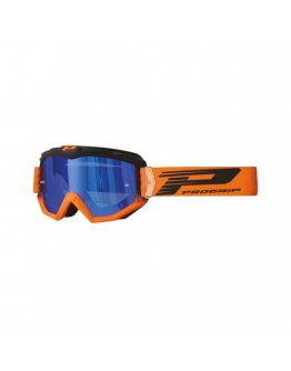 Ochelari cross-enduro PROGRIP GOGGLES PG3201 ATZAKI FL - Negru/Portocaliu fluor