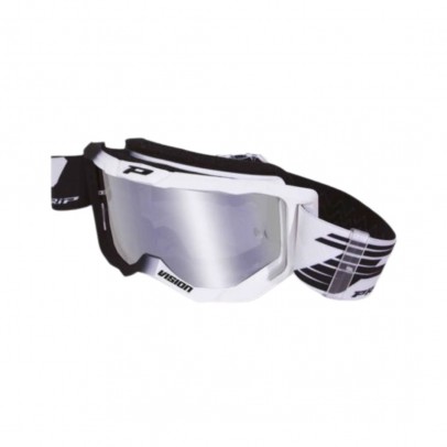 Ochelari cross-enduro PROGRIP GOGGLES PG3300-126 FL VISION - Negru/Alb