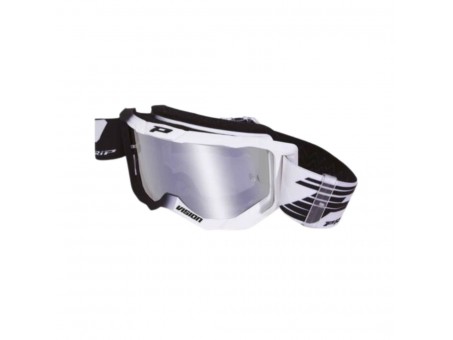 Ochelari cross-enduro PROGRIP GOGGLES PG3300-126 FL VISION - Negru/Alb