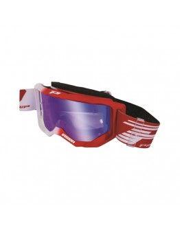 Ochelari cross-enduro PROGRIP GOGGLES PG3300-127 FL VISION - Rosu/Alb