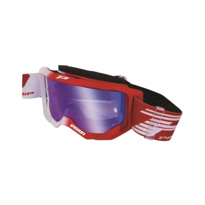 Ochelari cross-enduro PROGRIP GOGGLES PG3300-127 FL VISION - Rosu/Alb