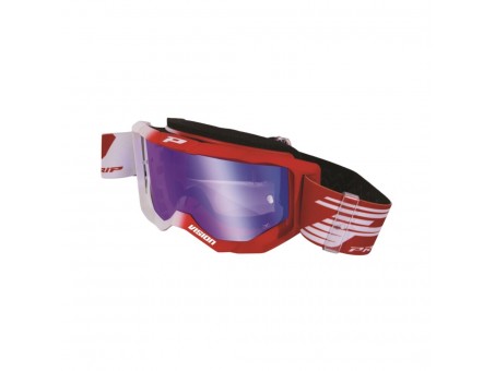 Ochelari cross-enduro PROGRIP GOGGLES PG3300-127 FL VISION - Rosu/Alb