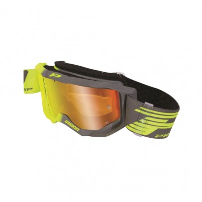 Ochelari cross-enduro PROGRIP GOGGLES PG3300-347 FL VISION - Gri/Galben fluor