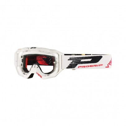 Ochelari cross-enduro PROGRIP GOGGLES PG3303-101 TR VISTA - Alb