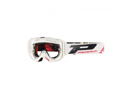 Ochelari cross-enduro PROGRIP GOGGLES PG3303-101 TR VISTA - Alb