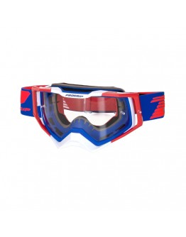 Ochelari cross-enduro PROGRIP GOGGLES PG3309-147 TR RAPID - Albastru/Rosu/Alb