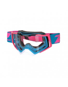 Ochelari cross-enduro PROGRIP GOGGLES PG3309-382 TR RAPID - Albastru/Alb/Roz