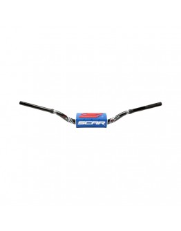 Ghidon SCAR 28,6 mm YAMAHA YZ/YZF - Negru/Alb burete - Albastru/Negru