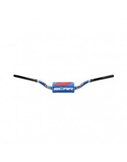 Ghidon SCAR 28,6 mm YAMAHA YZ/YZF - Albastru/Negru burete - Albastru/Negru/Alb