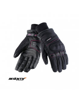 Manusi femei iarna Seventy model SD-C31 negru/roz – WinterTex – degete tactile