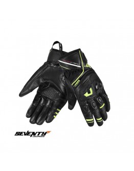 Manusi barbati Racing/Naked vara Seventy SD-N30 Mugello - Negru/galben fluor – degete tactile