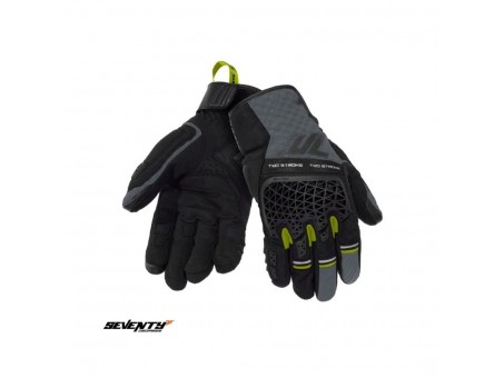 Manusi barbati Naked/Adventure vara Seventy SD-N60 Two Stroke - Negru/gri/galben fluor – degete tactile