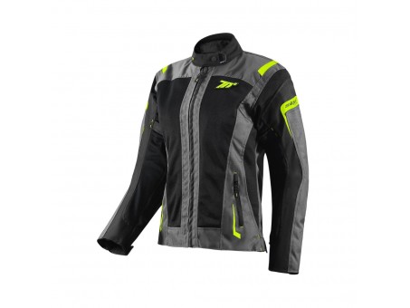 Geaca Moto Femei Touring Seventy SD-JT68 Sahara Vara - Gri/Galben fluo