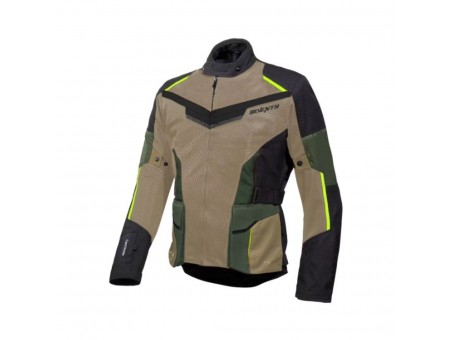 Geaca Moto Touring Seventy Barbati SD-JT70 Atacama Vara - Nisipiu/Verde/Galben Fluor