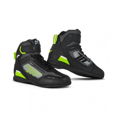 Ghete moto Racing Seventy model SD-BR3 Veloce Pro - negru/galben fluor