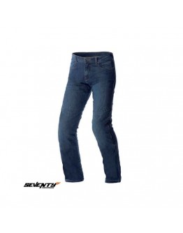 Blugi moto barbati Seventy model SD-PJ10 tip Regular fit - Albastru - Clasa AA