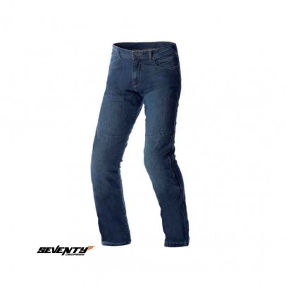 Blugi moto barbati Seventy model SD-PJ10 tip Regular fit - Albastru – Clasa AA