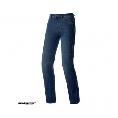 Blugi moto femei Seventy model SD-PJ16 tip Slim fit - albastru – Clasa AA