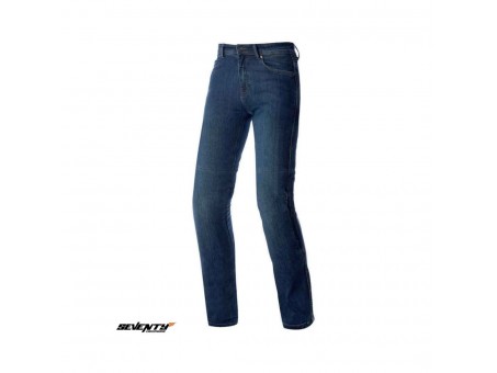 Blugi moto femei Seventy model SD-PJ16 tip Slim fit - albastru – Clasa AA