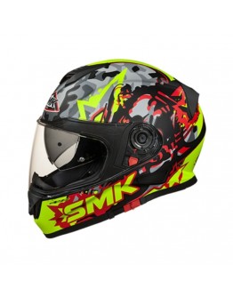 Casca integrala Smk Twister  - Negru,Gri,Fluorescent/Mat