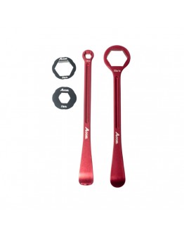 Set schimbare anvelope cheie si levier aluminiu forjat 10,13,17,27,32 MM culoare rosu