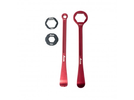 Set schimbare anvelope cheie si levier aluminiu forjat 10,13,17,27,32 MM culoare rosu