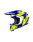 Casca cross/enduro/atv/quad AIROH HELMET TWIST 3 DIZZY - Alb/Albastru/Galben fluo