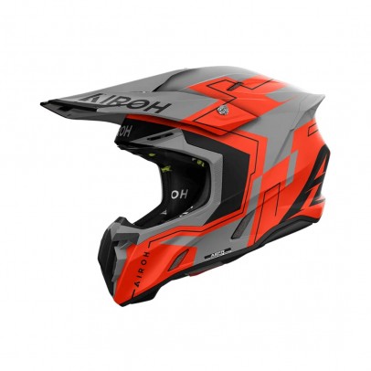 Casca cross/enduro/atv/quad AIROH HELMET TWIST 3 DIZZY - Gri/Portocaliu fluor