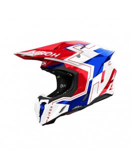 Casca cross/enduro/atv/quad AIROH HELMET TWIST 3 DIZZY - Alb/Albastru/Rosu