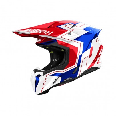 Casca cross/enduro/atv/quad AIROH HELMET TWIST 3 DIZZY - Alb/Albastru/Rosu