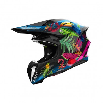 Casca cross/enduro/atv/quad AIROH HELMET TWIST 3 AMAZONIA - Negru/Verde/Rosu