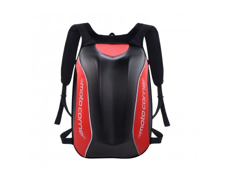 Ghiozdan/rucsac impermeabil aerodinamic moto hardshell Moto Corner Rosu